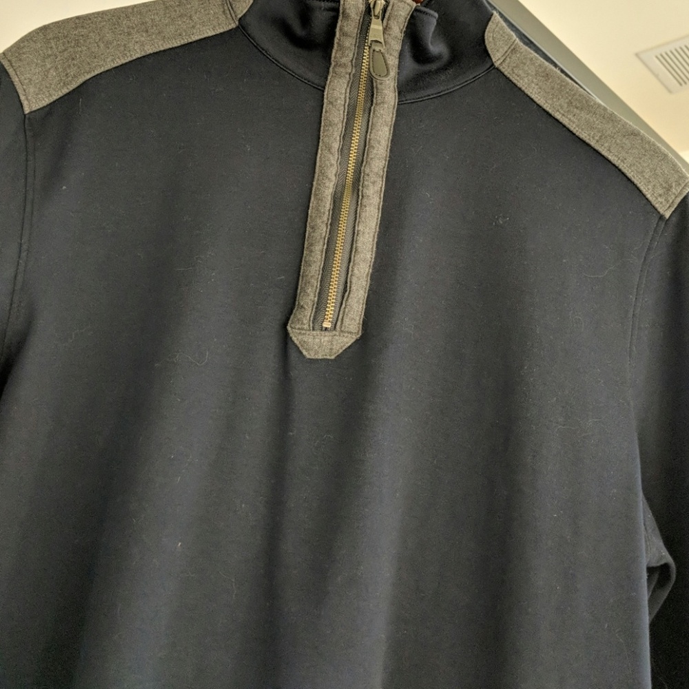 Navy blue luxury touch Banana Republic quarter zip